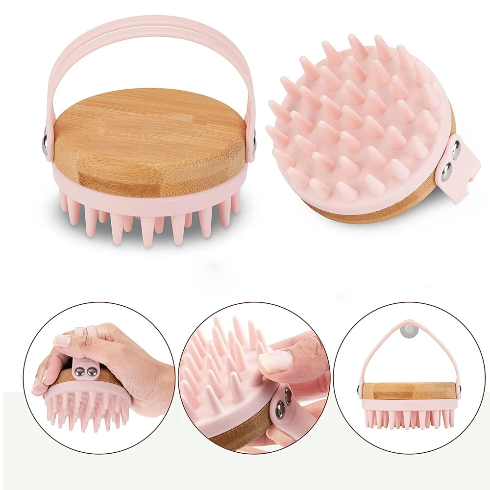 Dry Brush Body - ใหม่นวดหนังศีรษะแชมพูแปรงไม้เปียกและแห้งผมหนังศีรษะแปรงแปรงอาบน้ํา Scalp Scrubber Exfoliator Body Massager