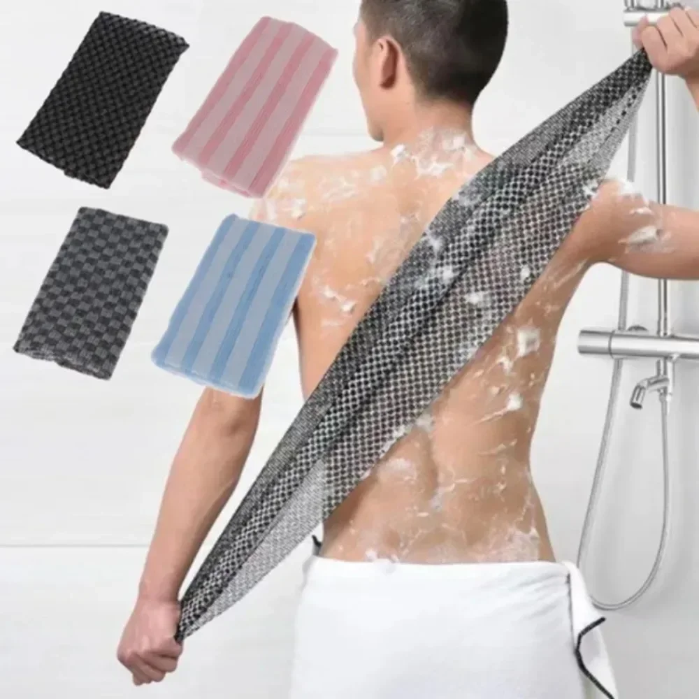 Dry Brush Body - ญี่ปุ่นถู Washcloth ผ้าขนหนูไนลอนแปรงสําหรับกลับผ้าขนหนู Exfoliating Scrub ฟองน้ําอาบน้ํา
