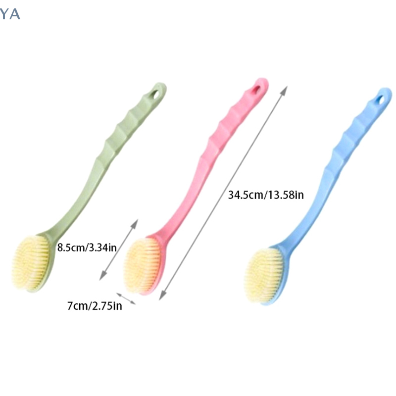 Dry Brush Body - แปรงขัดผิวแบบนุ่มสำหรับอาบน้ำ แปรงขัดผิวแบบด้ามยาว แปรงนวดผิว อุปกรณ์เสริมในห้องน้ำ