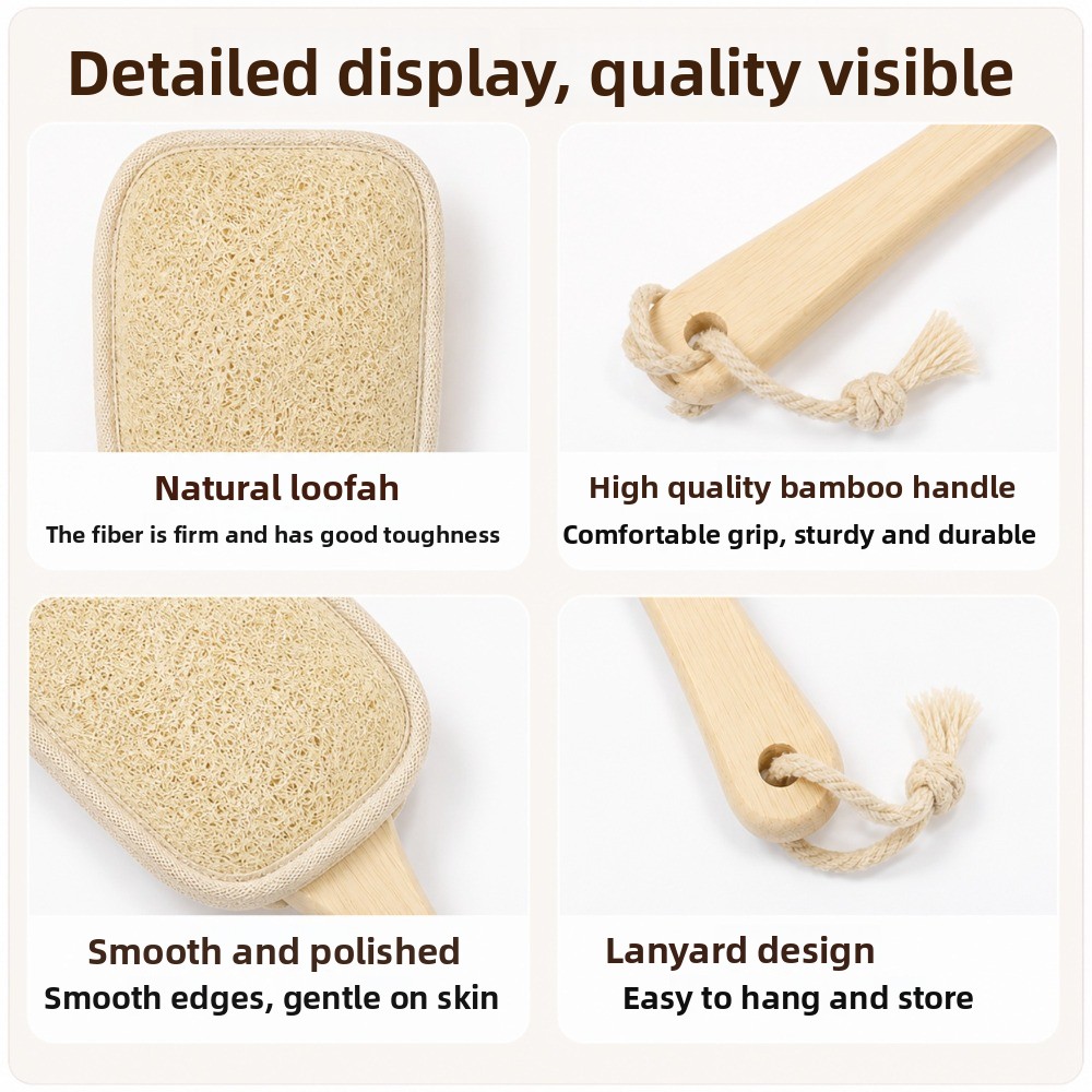 แปรงอาบน้ำใยบวบธรรมชาติสองด้าน - Body Loofah Natural บทวิจารณ์และราคา
