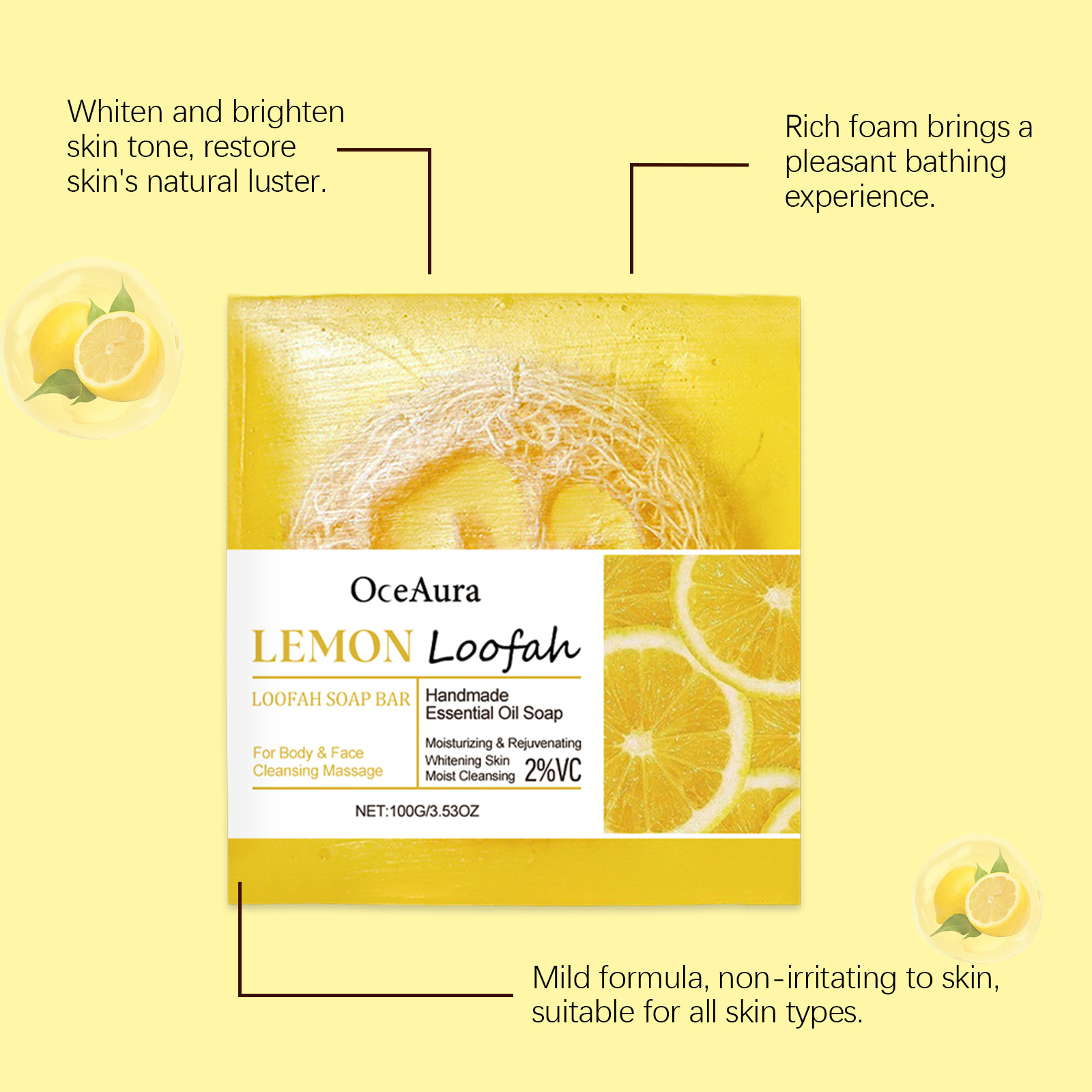สบู่ลูฟาห์มะนาวทำมือ สบู่ขัดผิ - Body Loofah Natural บทวิจารณ์และราคา