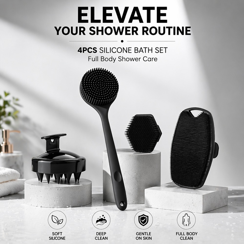 ชุดแปรงขัดผิวซิลิโคน 4 ชิ้น แป - Dry Brush Body บทวิจารณ์และราคา